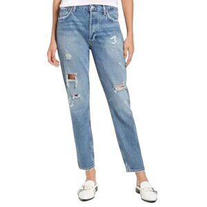 AGOLDE Feel Good High Rise Classic Jeans Distressed Button Fly I Size: 23